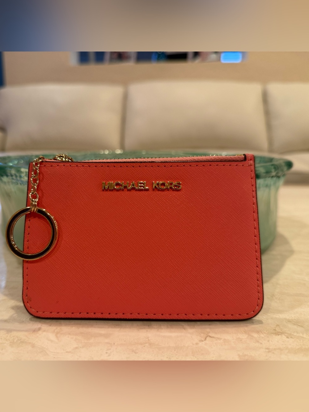 Michael Kors Card Holder with Gold Ring